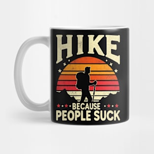 Hiking vintage graphic design Mug